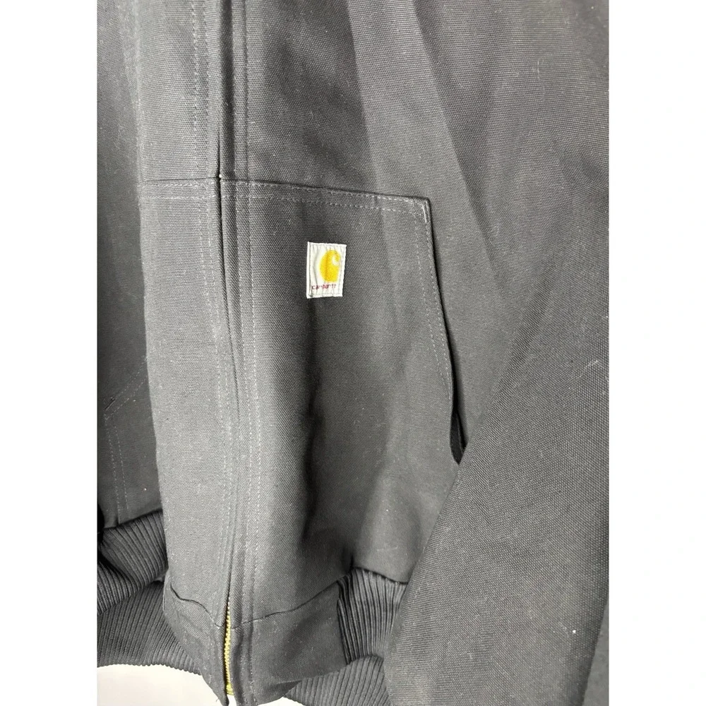 Carhartt J140 Black‎ Active Jacket 2XL Tall USA Workwear Hooded Zip